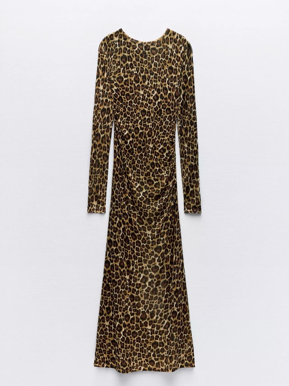 ZARA ANIMAL PRINT KNIT MIDI DRESS